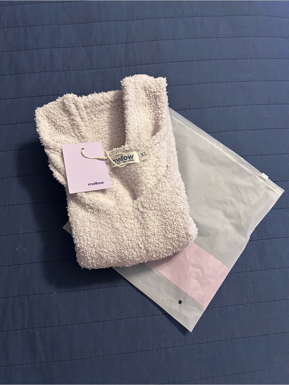 Mellow Plush V-Neck Robe Top - Soft Cream